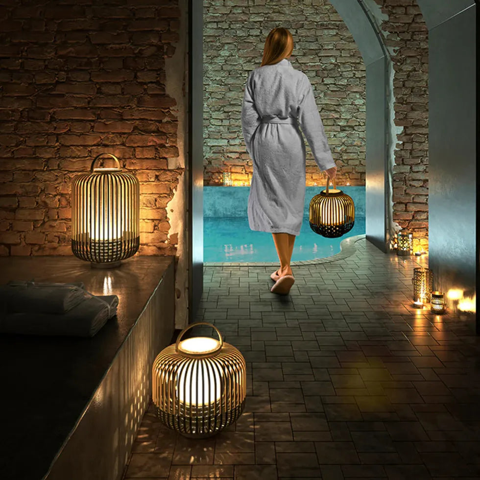 Stehlampe Rattan Bambus schlichte elegante Wohnraumbeleuchtung - Clowas.de