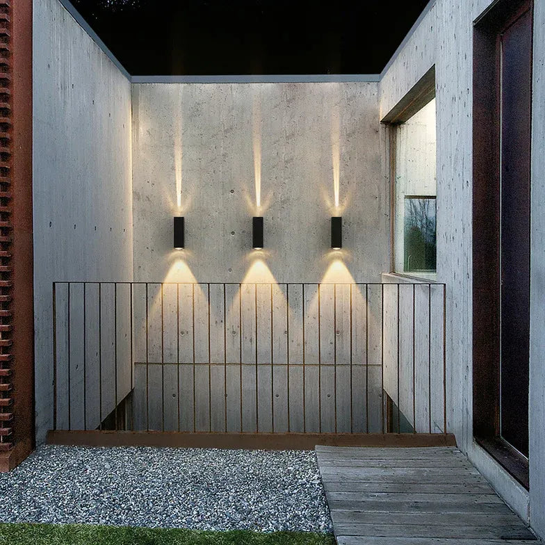 Up Down Wandleuchte Außen Schwarz Modern Elegant - Clowas.de