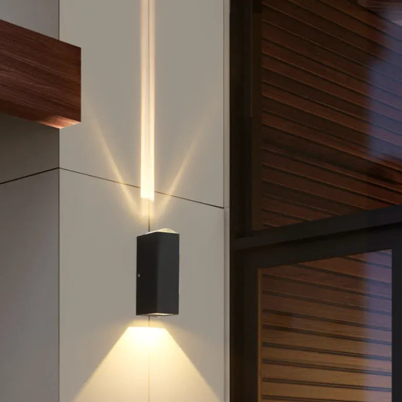 Up Down Wandleuchte Außen Schwarz Modern Elegant - Clowas.de