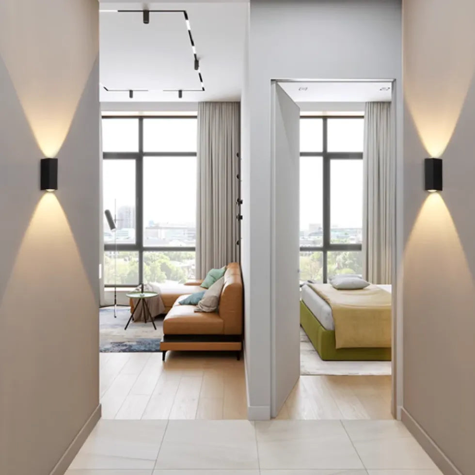 Up Down Wandleuchte Außen Schwarz Modern Elegant - Clowas.de