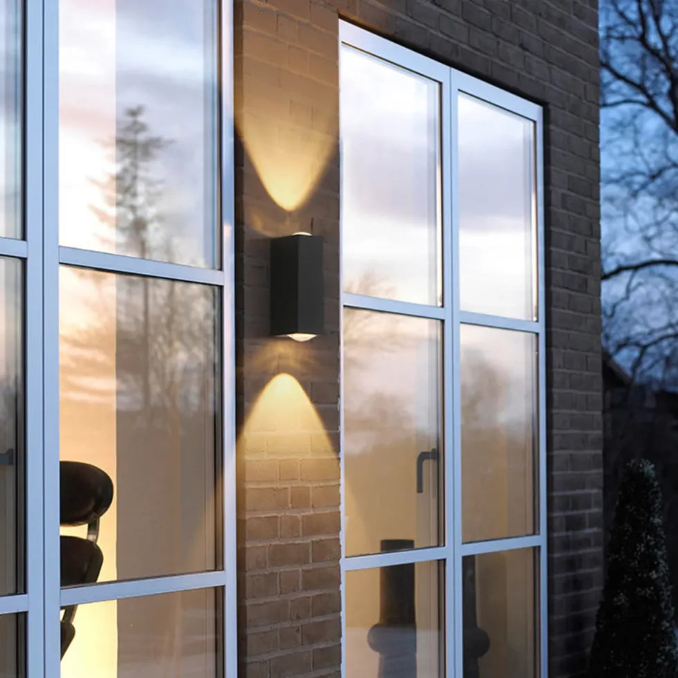 Up Down Wandleuchte Außen Schwarz Modern Elegant - Clowas.de