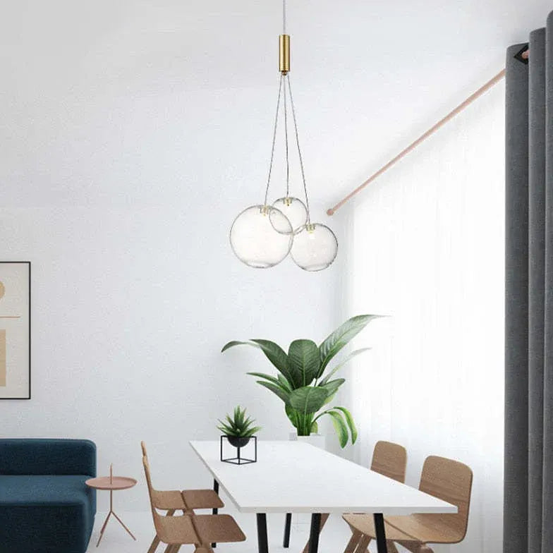 Glas Pendelleuchte mehrflammig modern schlicht nordisch Design - Clowas.de