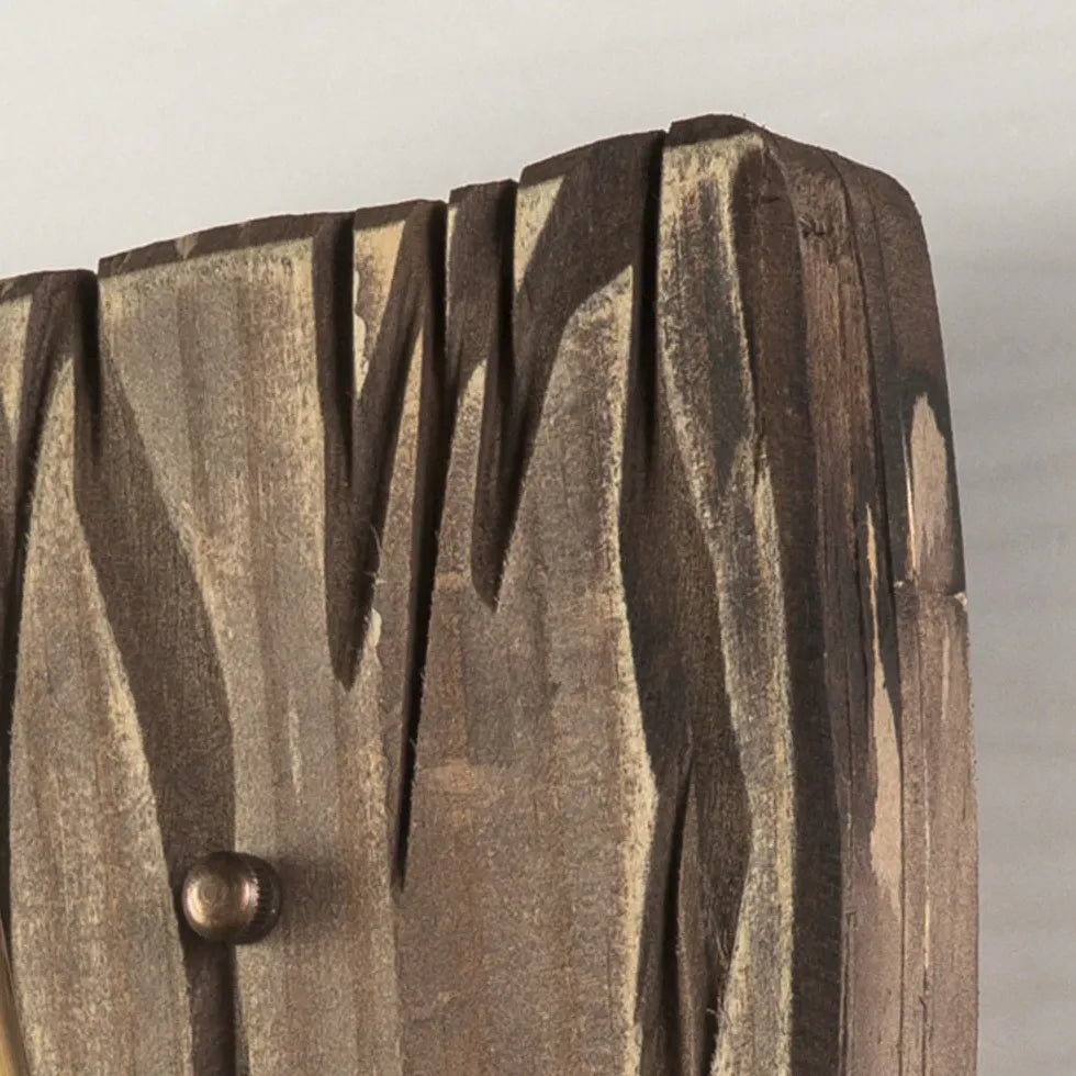 Vintage Wandleuchten aus amerikanischem Schiffsbaum mit Glaslampenschirm - Clowas.de