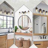 Wandlampe Industrial schwarz mit Vintage Glaslampenschirm - Clowas.de