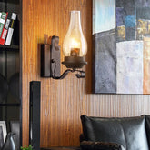 wandleuchte arm schwarz Glasstil Retro Design - Clowas.de