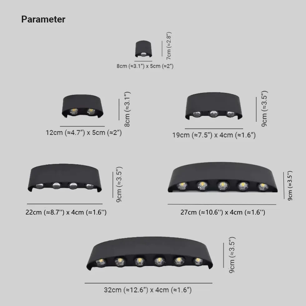 wandleuchte außen up down moderne wasserdichte einfache - Clowas.de