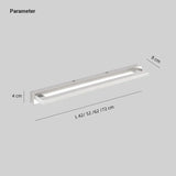 Moderne Rechteckige Spiegelleuchte aus Edelstahl für Badezimmer