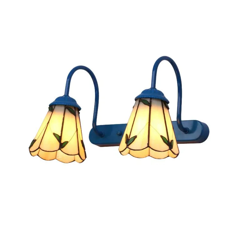 Wandleuchte bunt im retro Blumenstil amerikanisch - Clowas.de