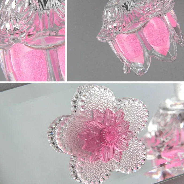 Wandleuchte für Badezimmer mit rosa Glasblumen - Clowas.de