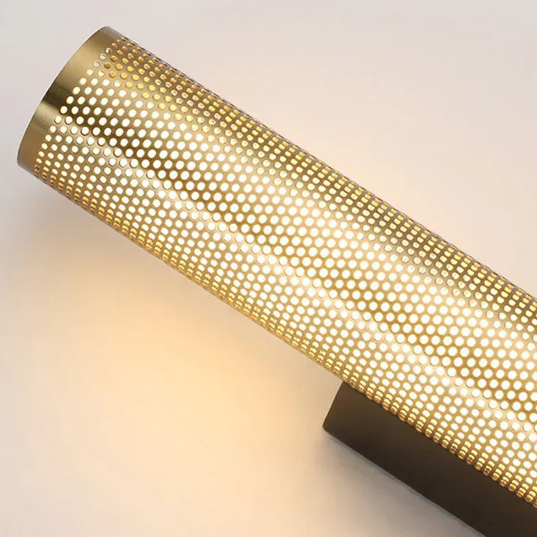 Wandleuchte gold matt im Retro Messing Stil - Clowas.de