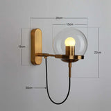 Wandleuchte Gold Messing mit modernem Glasdesign - Clowas.de