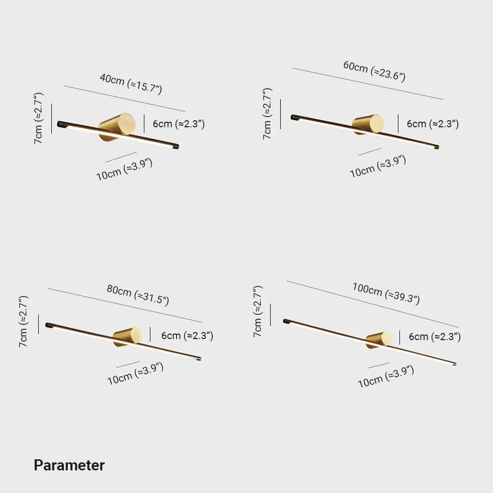 Wandleuchte innen schwarz gold im modernen einfachen Design - Clowas.de