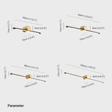 Wandleuchte innen schwarz gold im modernen einfachen Design - Clowas.de