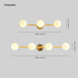 Wandleuchte Kugel Gold mit rundem modernen Design - Clowas.de