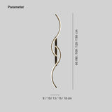 Moderne LED Wandleuchte mit wellenförmigem Design