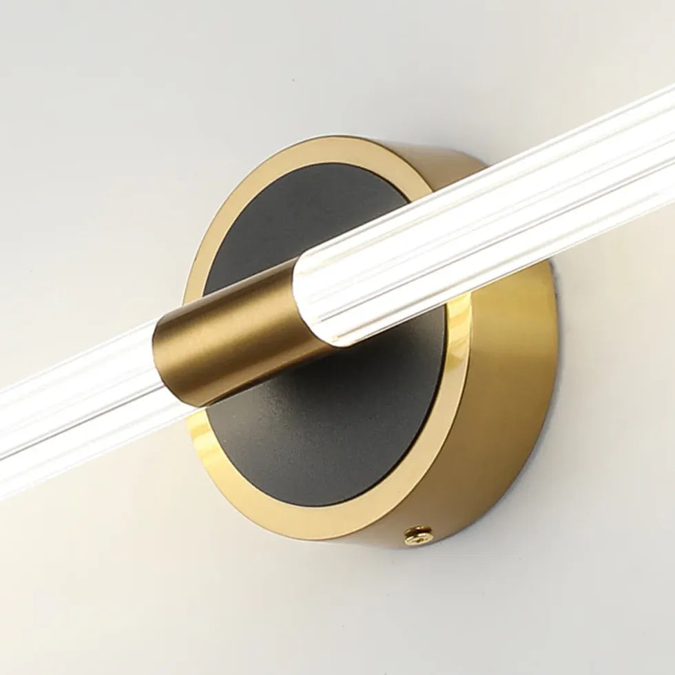 Wandleuchte LED schwarz gold in modernem Langstil - Clowas.de