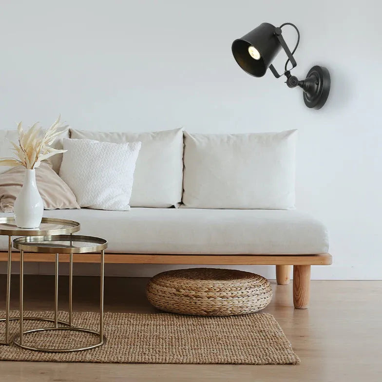 wandleuchte led vintage elegante schwarze industrieleuchte - Clowas.de