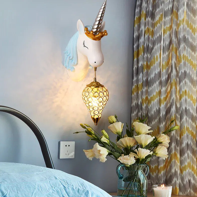 Wandleuchte Schlafzimmer Design Kinderzimmer Einhorn Nordisch - Clowas.de