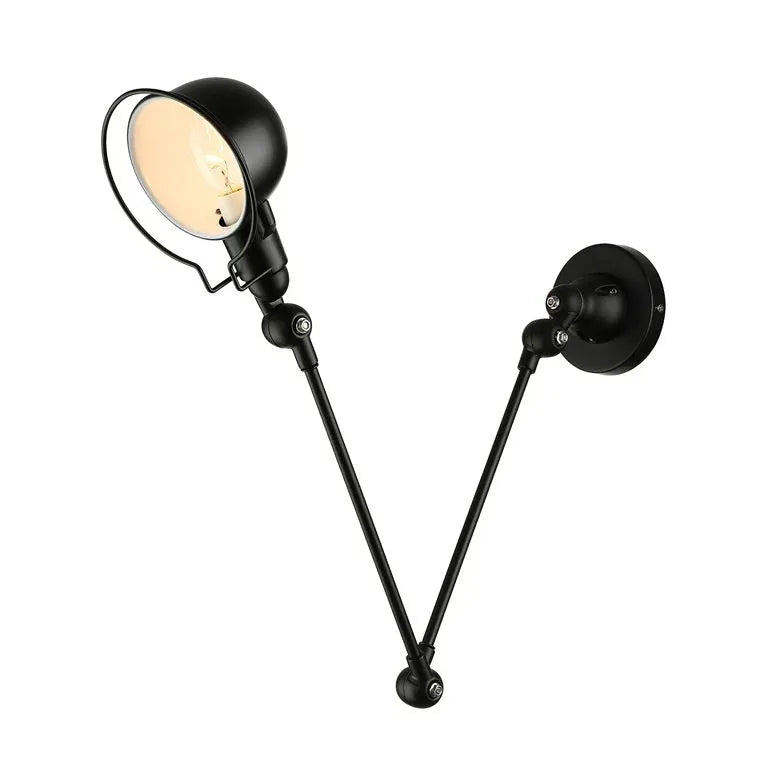 Wandleuchte schwarz außen nordisch faltbarer Arm - Clowas.de