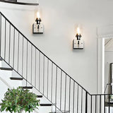 Wandleuchte Schwarz Eckig Modernes Design Glas - Clowas.de