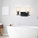 Wandleuchte Schwarz Eckig Modernes Design Glas - Clowas.de