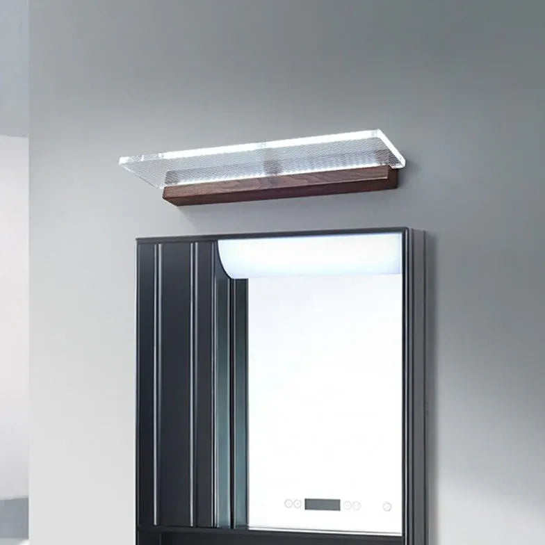 Wandleuchte Schwarz Holz Acryl Einfaches Design - Clowas.de