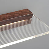 Wandleuchte Schwarz Holz Acryl Einfaches Design - Clowas.de