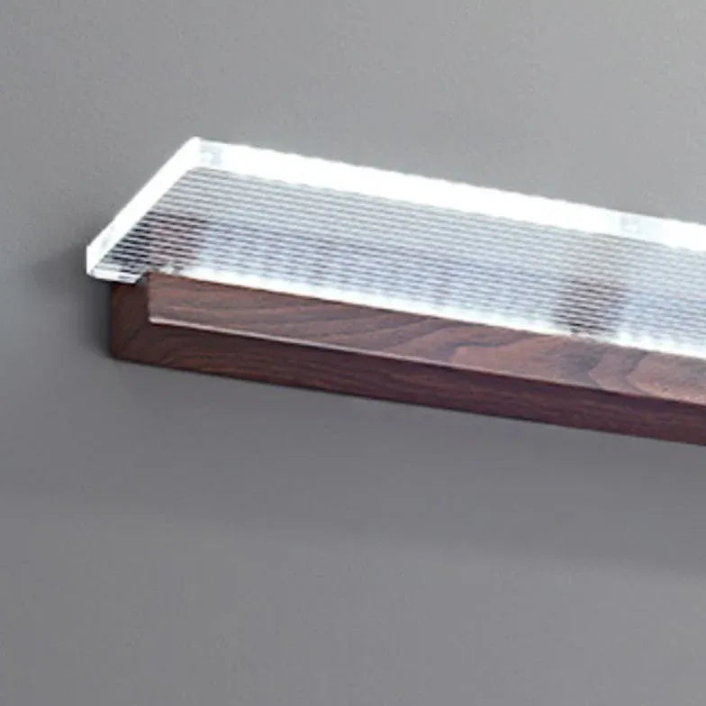 Wandleuchte Schwarz Holz Acryl Einfaches Design - Clowas.de