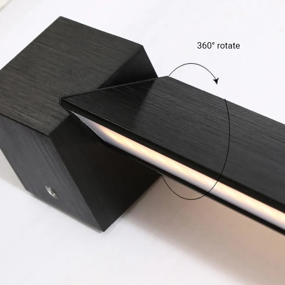 Wandleuchte schwarz schlafzimmer moderne lange rechteckige Lampe - Clowas.de