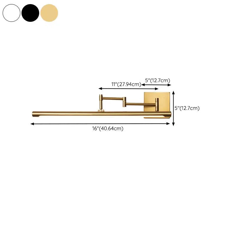 Wandleuchte Schwenkarm Gold mit ausziehbarem modernem Design - Clowas.de