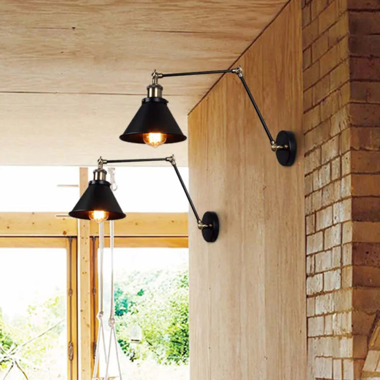 Wandleuchte Schwenkarm Industrial Vintage Design mit Flexibilität - Clowas.de