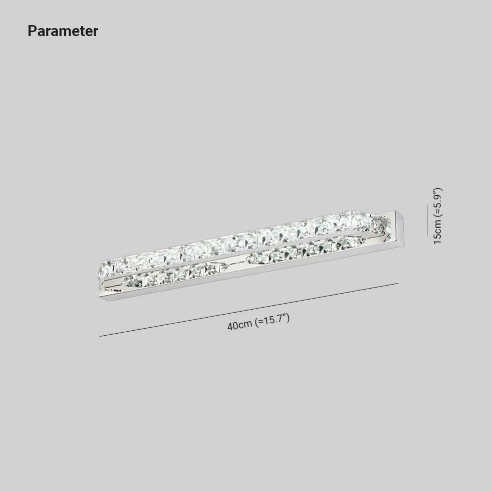 Wandleuchte Silber im modernen Kristall Luxus Design - Clowas.de