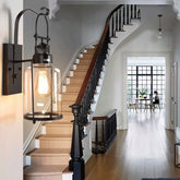 Wandleuchte Treppenaufgang Schwarze Lampe für stilvolles Ambiente - Clowas.de