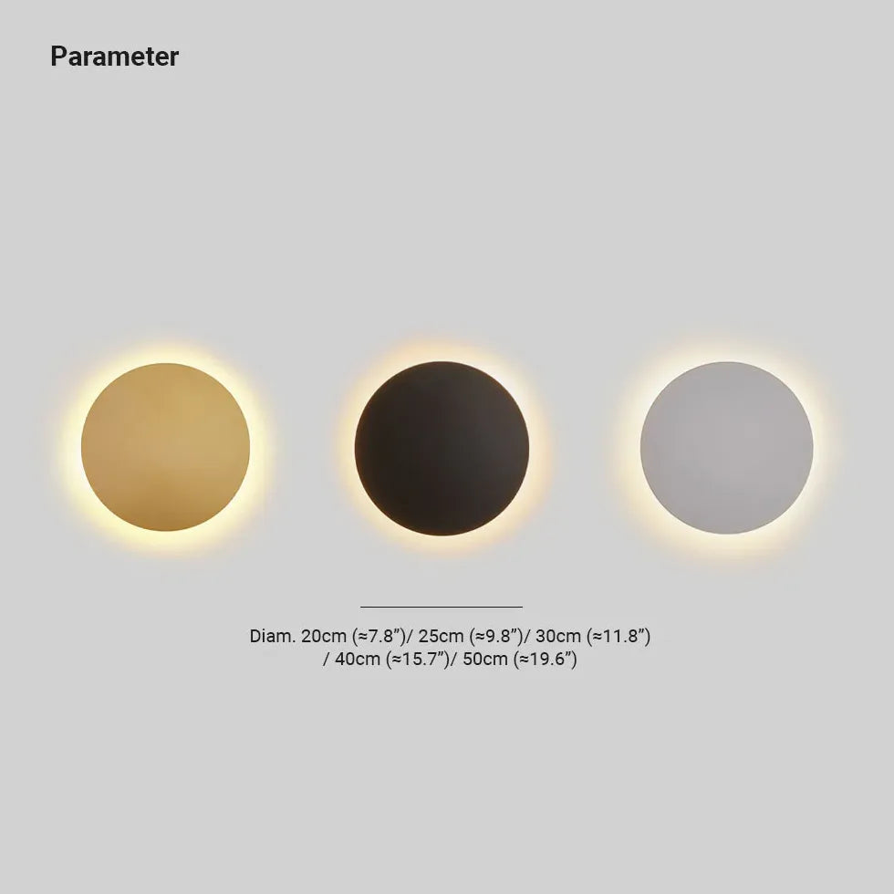 Wandleuchte Treppenhaus Schwarz runde minimalistische Form - Clowas.de