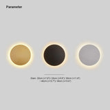 Wandleuchte Treppenhaus Schwarz runde minimalistische Form - Clowas.de