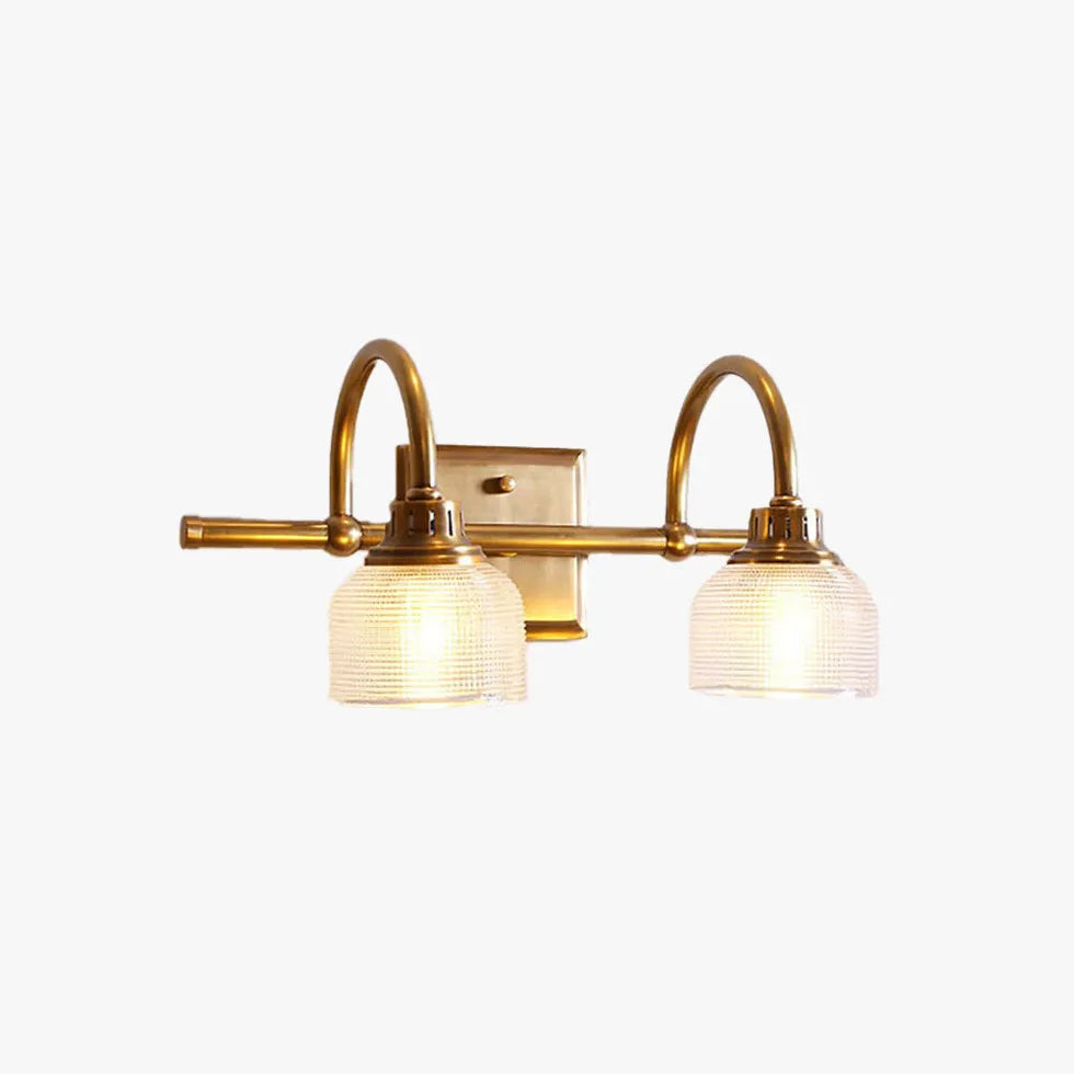 Wandleuchte Vintage Gold aus Messing und Glas - Clowas.de