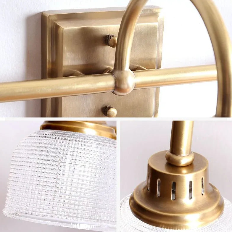 Wandleuchte Vintage Gold aus Messing und Glas - Clowas.de