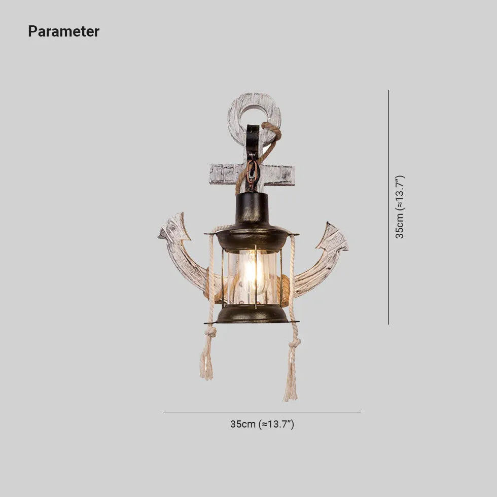 wandleuchte vintage holz rustikales amerikanisches Laternen - Clowas.de