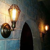 Wandleuchte Vintage Innen elegante schwarze Eisenkunst - Clowas.de