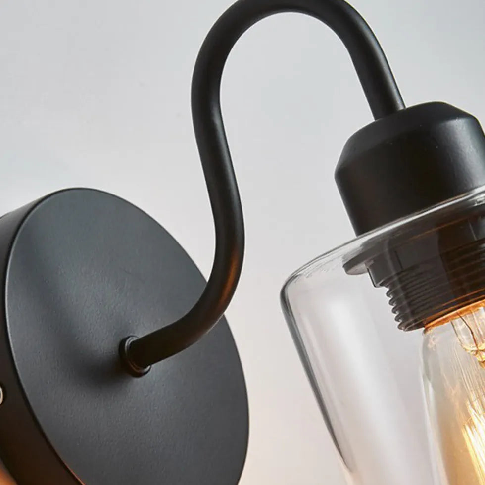 wandleuchte vintage schwarz Glaslampen für modernes Ambiente - Clowas.de