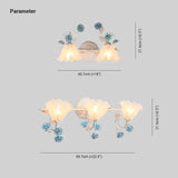 Wandleuchte zweiflammig vintage weiß nordisch Blume - Clowas.de