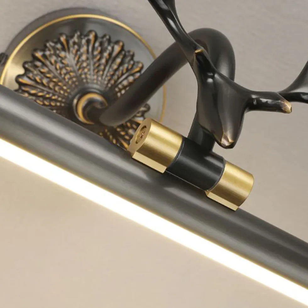 Wandleuchten Schwarz Gold im amerikanischen Geweih Stil - Clowas.de