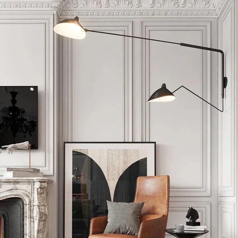 Wandleuchten schwarz metall langarm modern minimalistisch - Clowas.de