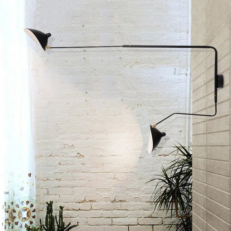 Wandleuchten schwarz metall langarm modern minimalistisch - Clowas.de