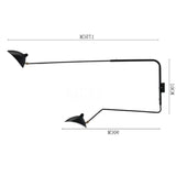 Wandleuchten schwarz metall langarm modern minimalistisch - Clowas.de