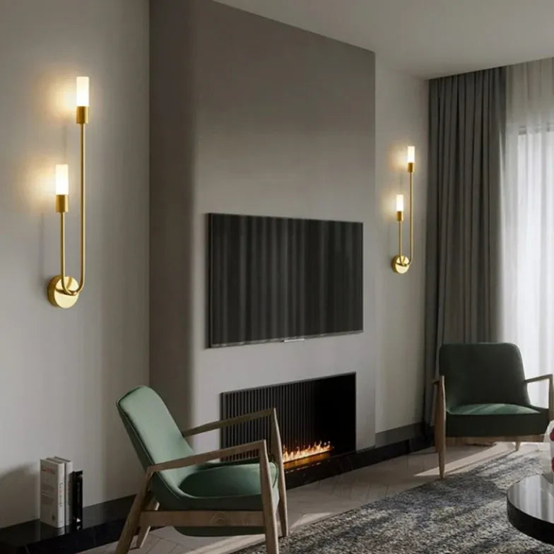 wandleuchter gold moderne minimalistische zwei Lampen - Clowas.de