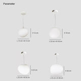 Moderne Pendelleuchte aus Glas in Ei-Form für Esszimmer