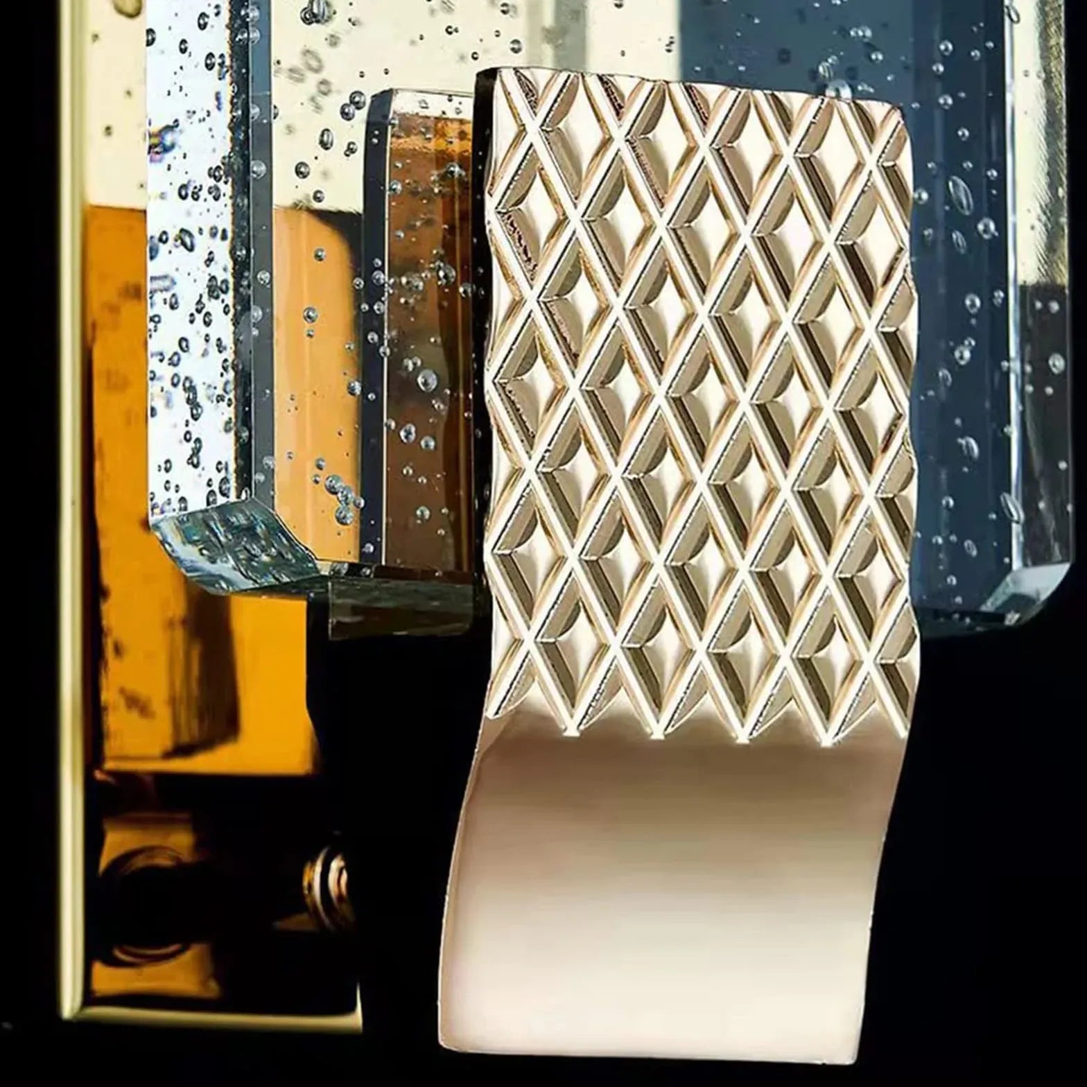 wohnzimmer wandleuchte dimmbar modernes rechteckiges Glasdesign - Clowas.de