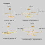 Moderne Runde LED Pendelleuchte Dimmbare für Wohnzimmer