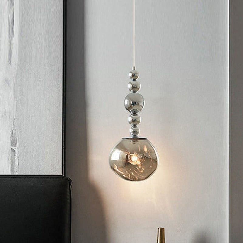 Mirrored Spherical Glass LED Pendant Light